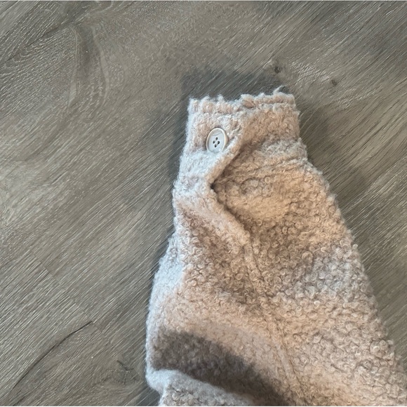 Tan cropped Sherpa teddy jacket - Picture 3 of 5